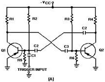 Triggered astable multivibrator and output - RF Cafe