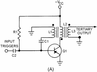 Blocking oscillator (synchronized) - RF Cafe