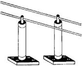 Two-wire transmission line using ordinary insulators - RF Cafe
