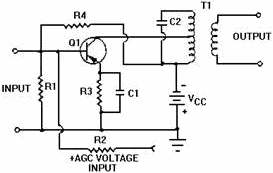 Common emitter amplifier with agc - RF Cafe