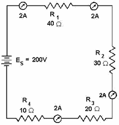 Current in a series circuit - RF Cafe