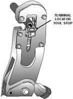 Crimping tool with terminal lug inserted - RF Cafe