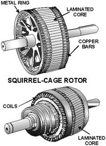 Types of ac induction motor rotors - RF Cafe