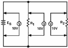 Voltage comparison in a parallel circuit - RF Cafe