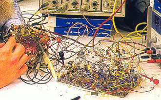 Bob Pease's Famously Tangles Prototype Circuit Board - RF Cafe