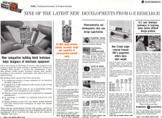 Nine of the Latest New Developments from G-E Research, March 6, 1964 Electronics Magazine - RF Cafe