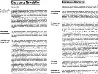 Electronics Newsletter - Integrated Circuit: Is Price War On?, May 18, 1964 Electronics Magazine - RF Cafe
