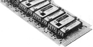 An assembly of reed relays on a printed-circuit board - RF Cafe
