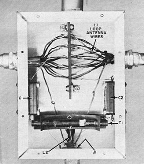 Connected ends of the No. 16 loop antenna wires - RF Cafe