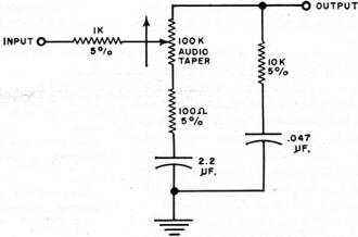 Circuit diagram of the loudness control used by author - RF Cafe