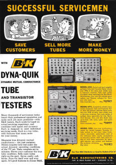 B & K Manufacturing Co. Advertisement, April 1960 Electronics World - RF Cafe