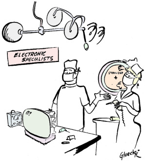 Electronics surgeon comic - RF Cafe