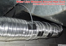 I looped the water line around the heat duct the pre-heat the water - RF Cafe