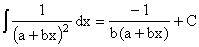 Indefinite Integrals of the Form 1/(a+bx)^2 dx - RF Cafe