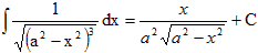 Indefinite Integrals of Form Sqrt 1/(a^2 - x^2)^3 - RF Cafe