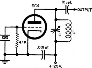 Overtone oscillator will provide output up to 60 mc. with crystals ground for third-harmonic operation - RF Cafe