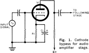 Cathode bypass for audio amplifier stage - RF Cafe
