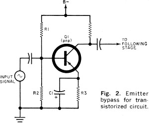 Emitter bypass for transistorized circuit - RF Cafe