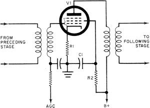 Screen bypass for typical i.f. amplifier in a television set - RF Cafe