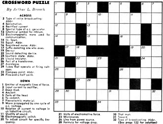 Crossword Puzzle from September 1957 Popular Electronics - RF Cafe