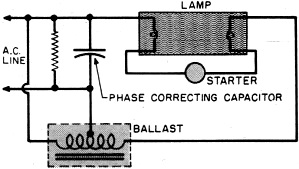 Ballast is shown here functioning as autotransformer - RF Cafe