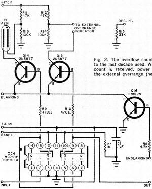 Overflow counter schematic is coupled to the last decade used - RF Cafe