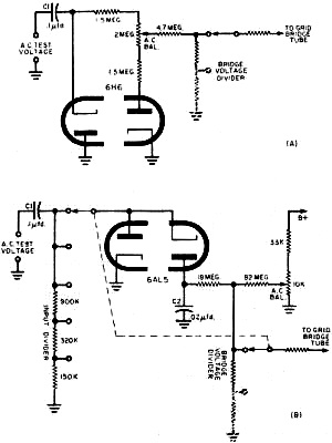 Two typical voltage-doubling rectifiers used in VTVMs - RF Cafe