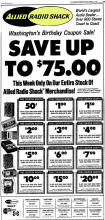 Allied Radio - Radio Shack Advertisement, Hartford Courant, 2/14/1971 - RF Cafe