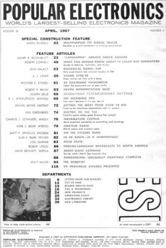 April 1967 Popular Electronics Table of Contents - RF Cafe
