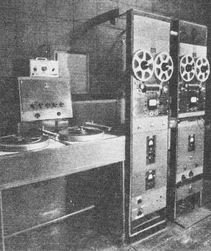 Hi-fi record and tape equipment, amplifiers, and controls are housed in soundproof room - RF Cafe