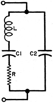 simplified schematic of an equivalent circuit for a typical quartz crystal - RF Cafe