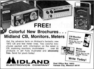 Midland Electronics Citizen Band Radio Ad, June 1972 Popular Electronics - RF Cafe