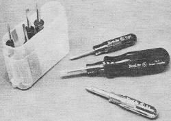 Assortment of screwdrivers with regular and Phillips head blades - RF Cafe