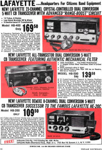 Lafayette Radio Electronics (p92), January 1965 Popular Electronics - RF Cafe
