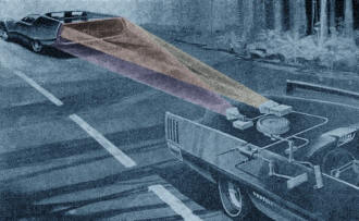 Ford system uses an invisible beam reflected by the car in front - RF Cafe