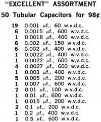 50 Tubular Capacitors for 98¢ - RF Cafe