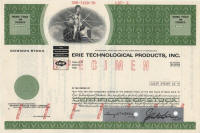 Erie Technological Products Common Stock Certificate - RF Cafe