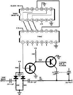 Circuit of an experimental digital filter for the audio range - RF Cafe