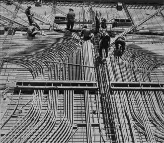 Conduits and pipes under plant's rectifier building where alternating is changed to direct current - RF Cafe