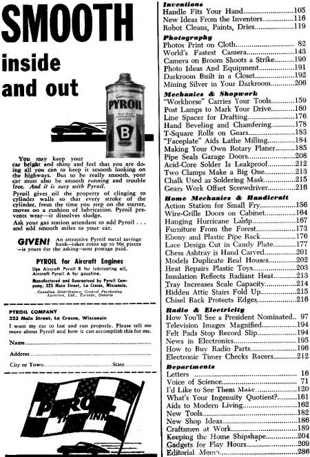Popular Science June 1948 Table of Contents (p2) - RF Cafe