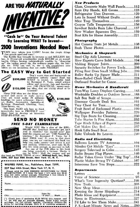 Popular Science September 1949 Table of Contents (p2) - RF Cafe