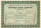 de Forest Radio Company Stock Certificate (via BullMarketGifts.com) - RF Cafe