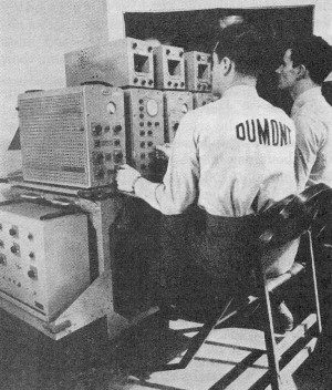 RF Cafe - The control room of Studio A, QST Looks at Television, January 1945 QST