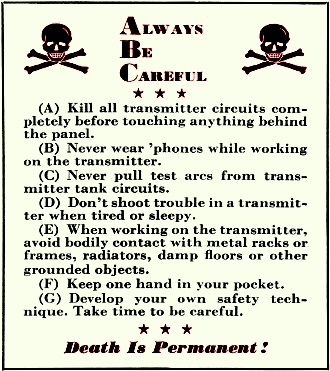 Safety Technique in Transmitter Operation and Construction, March 1939 QST - RF Cafe