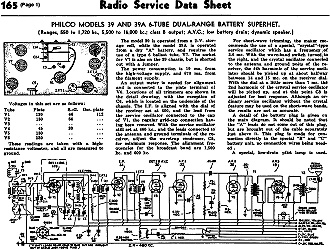 Philco Models 39 and 39A, 6-Tube Dual-Range Battery Superhet, May 1936 Radio-Craft - RF Cafe