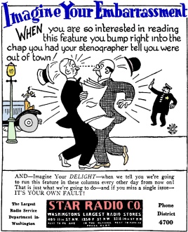 Cartoon Advertising for Radio Service Men (1), February 1933 Radio-Craft - RF Cafe