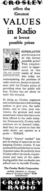 Crosley Radio Adverisement, February 1932 Radio-Craft - RF Cafe