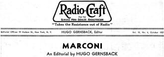 Marconi, October 1937 Radio-Craft - RF Cafe