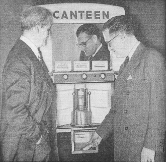 Messrs. Baker and Leverone, of G-E and Automatic Canteen - RF Cafe