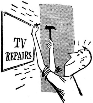 Starting his own radio and television repair business - RF Cafe